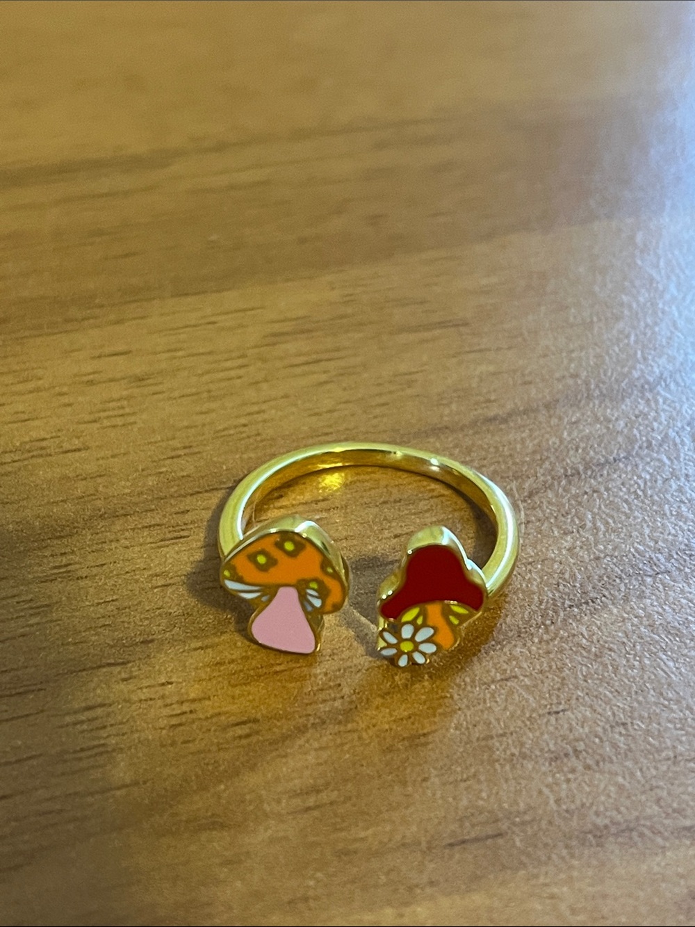 Adjustable mushroom ring Yellow Owl Workshop New